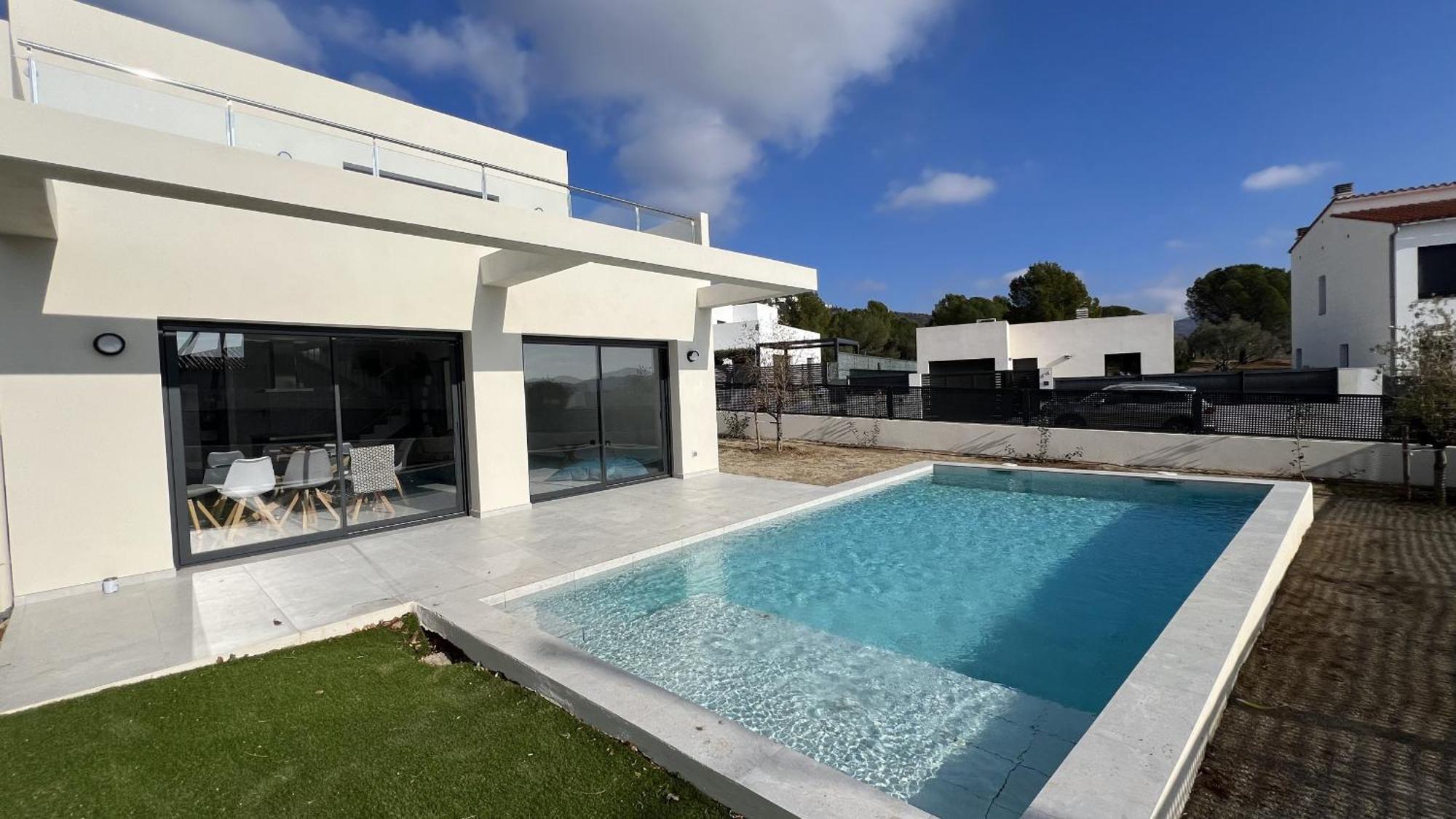 パラウ・サベルデラ Casa Moderna Roses Con Piscina Y Jardin Mas Bosca, Rosesヴィラ エクステリア 写真